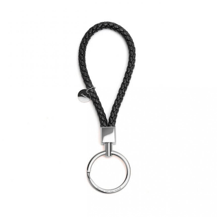 Alfa e Omega Italian Leather Braided Keychain ｜Crudo Leather Craft