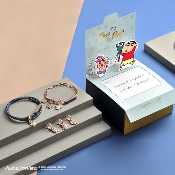 Crudo クレヨンしんちゃんカスタムメタルチェーン宝石ブレスレット