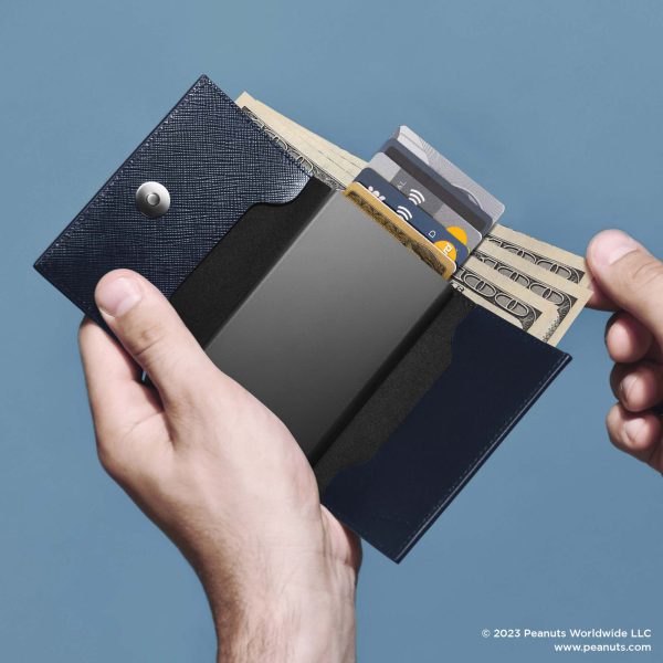 Peanuts UV Printed RFID Slim Wallet - Saffiano Palace Blue