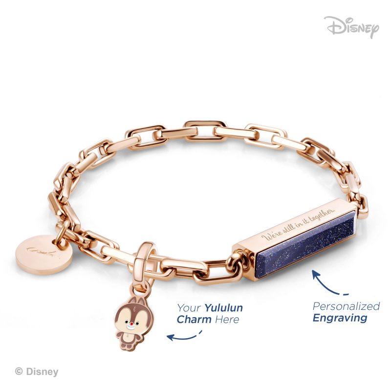 Disney Yululun Customized Metal Box Chain Gemstone Bracelet Crudo