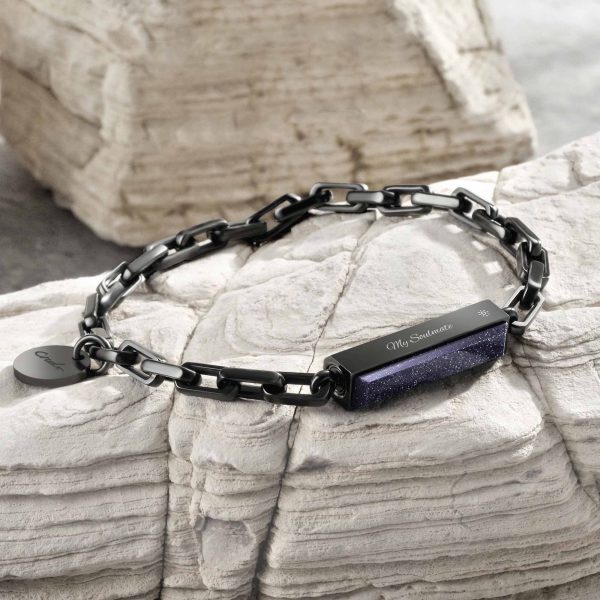 めぐみオーダーブレスレット Crudo Miami Love ミッドナイトブラック サンドストーンブレスレット