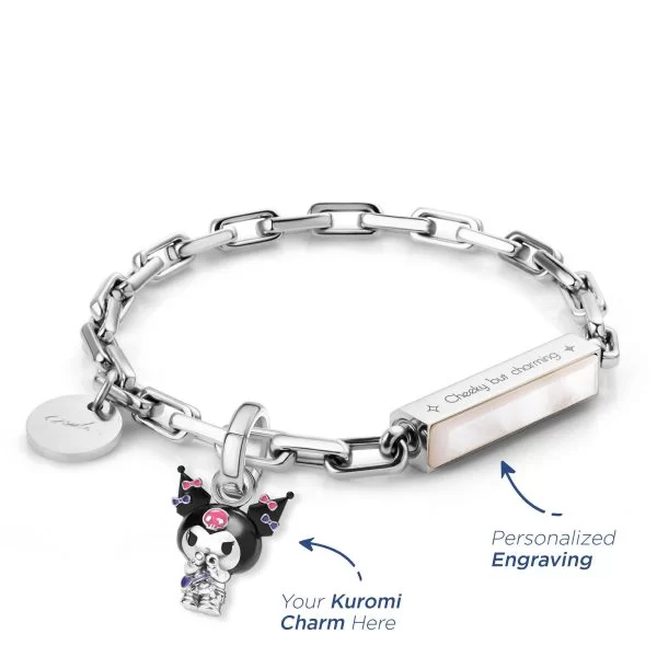 ❤kuromikeさま❤2025年Bracelet❤❤❤❤✨️ Kuromi Customized Metal Box Chain Gemstone Bracelet - Twilight