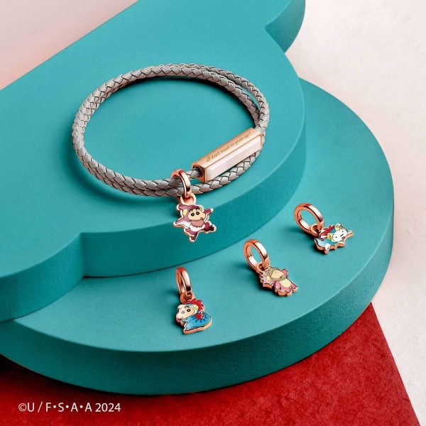 Crudo クレヨンしんちゃんカスタムレザージュエリーブレスレット