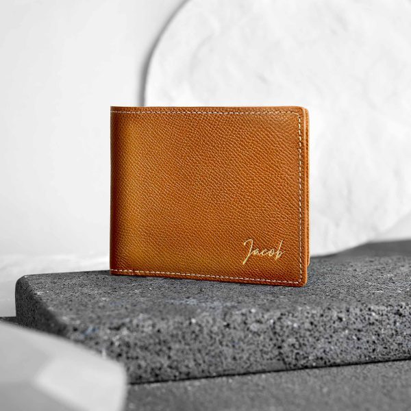 Senzaltro Short Wallet - Cognac Epsom Leather
