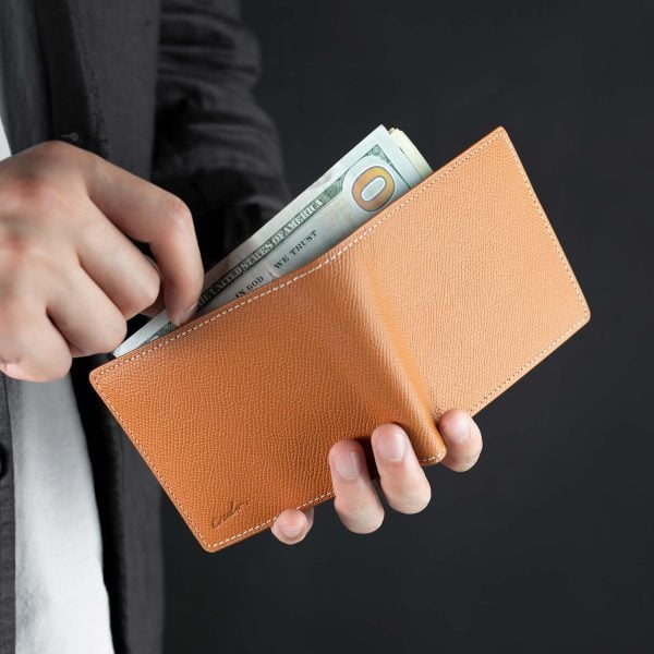 Senzaltro Short Wallet - Cognac Epsom Leather