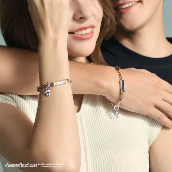 Crayon Shinchan Box Chain Gemstone Bracelet - Twilight