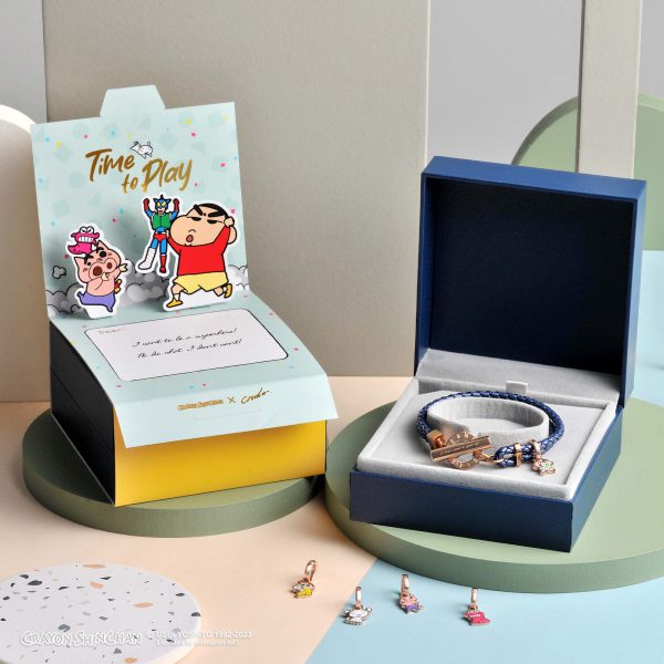 Crudo クレヨンしんちゃん印刷メタルタグ - ぶりぶりざえもんプラチナ版