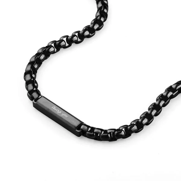 Manhattan Love Bar Chain Bracelet - Standard Knight Rider Black