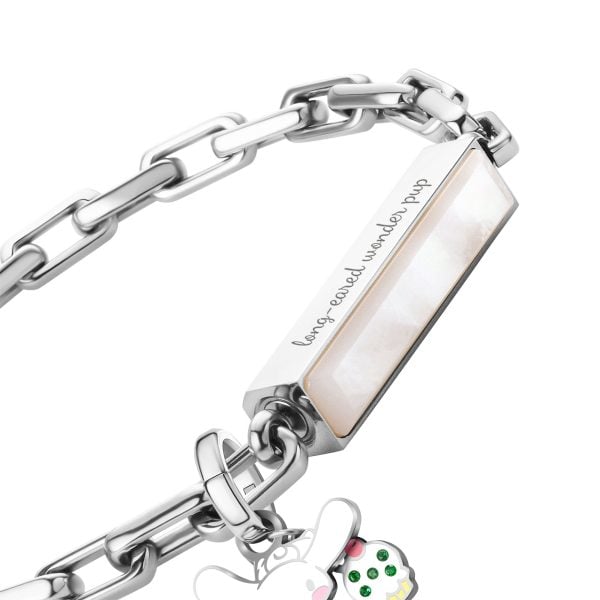 Cinnamoroll Stainless Steel Box Chain Gemstone Bracelet - Twilight