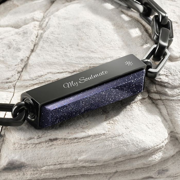 Crudo Miami Love ミッドナイトブラック サンドストーンブレスレット