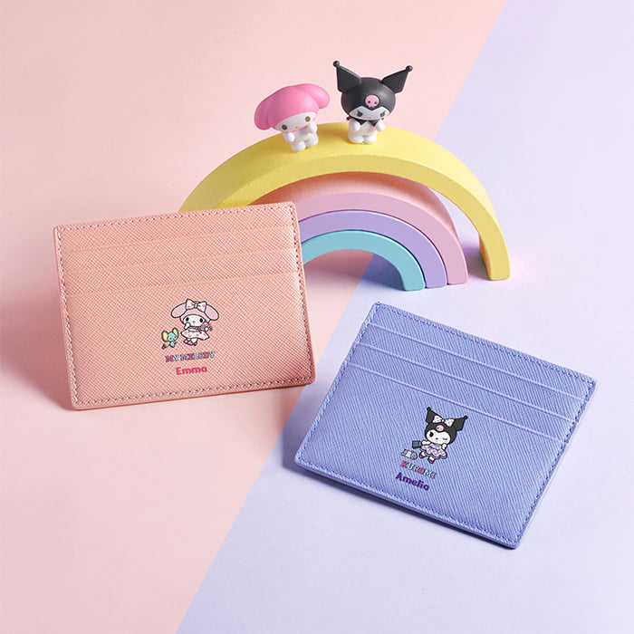 My Melody Kuromi Saffiano Pink Card Holder