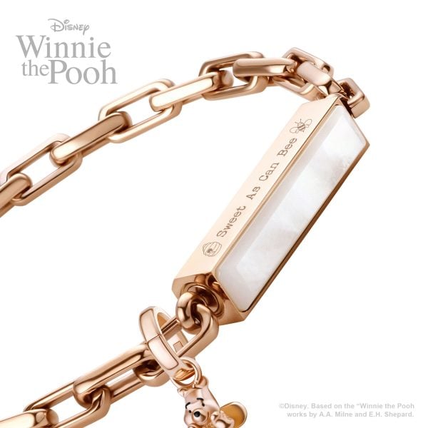 くまのプーさん 鋼製宝石ブレスレット 白蝶貝