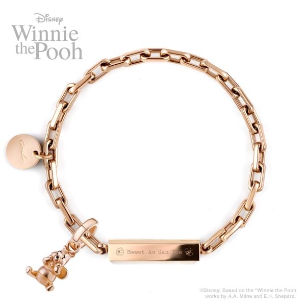 くまのプーさん 鋼製宝石ブレスレット 白蝶貝