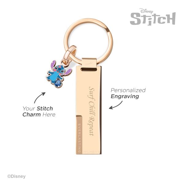 ディズニー スティッチ限定版カスタムメイド鋼製タグキーホルダー - Crudo