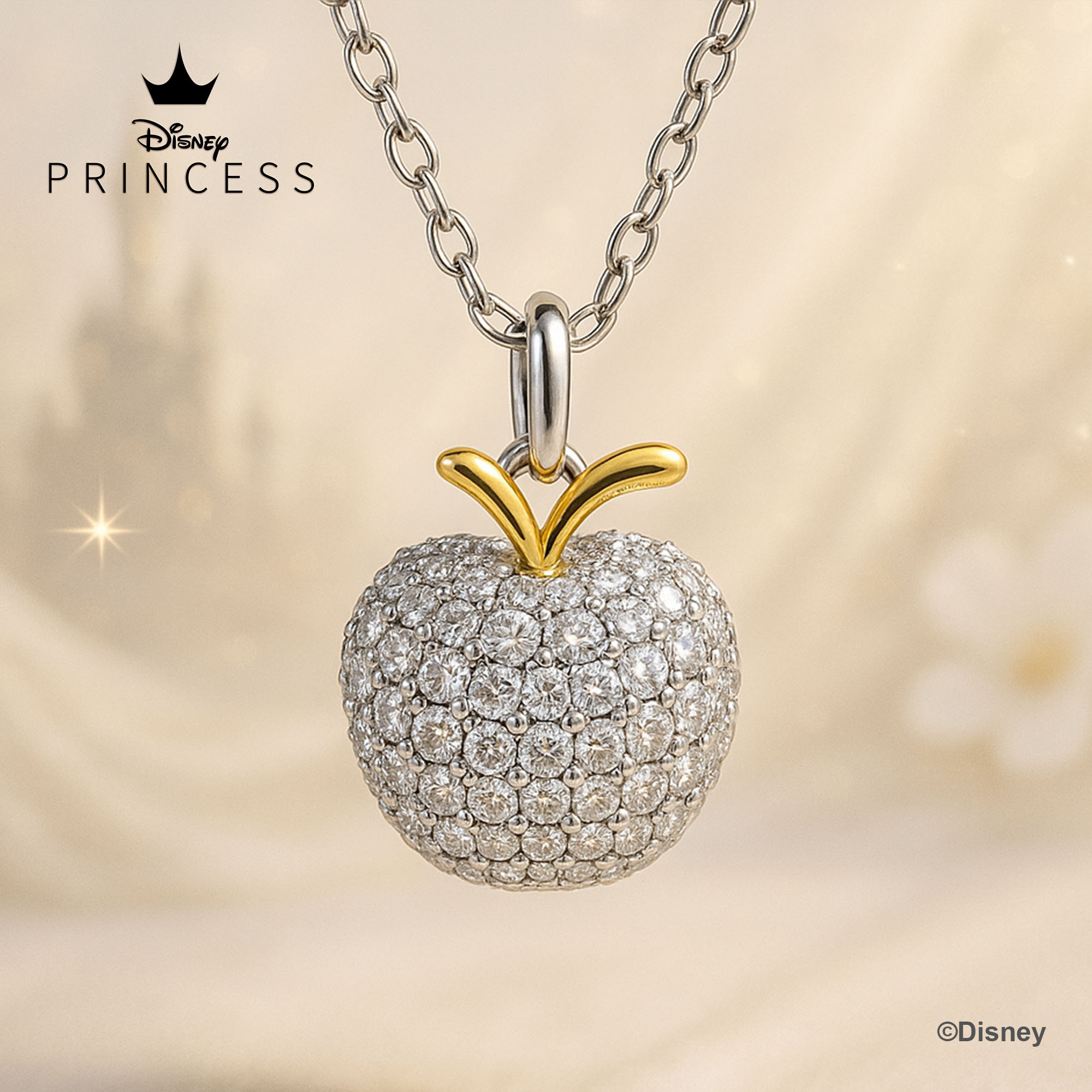 Disney Princess Collection Snow White Sparkling Silver Pendant