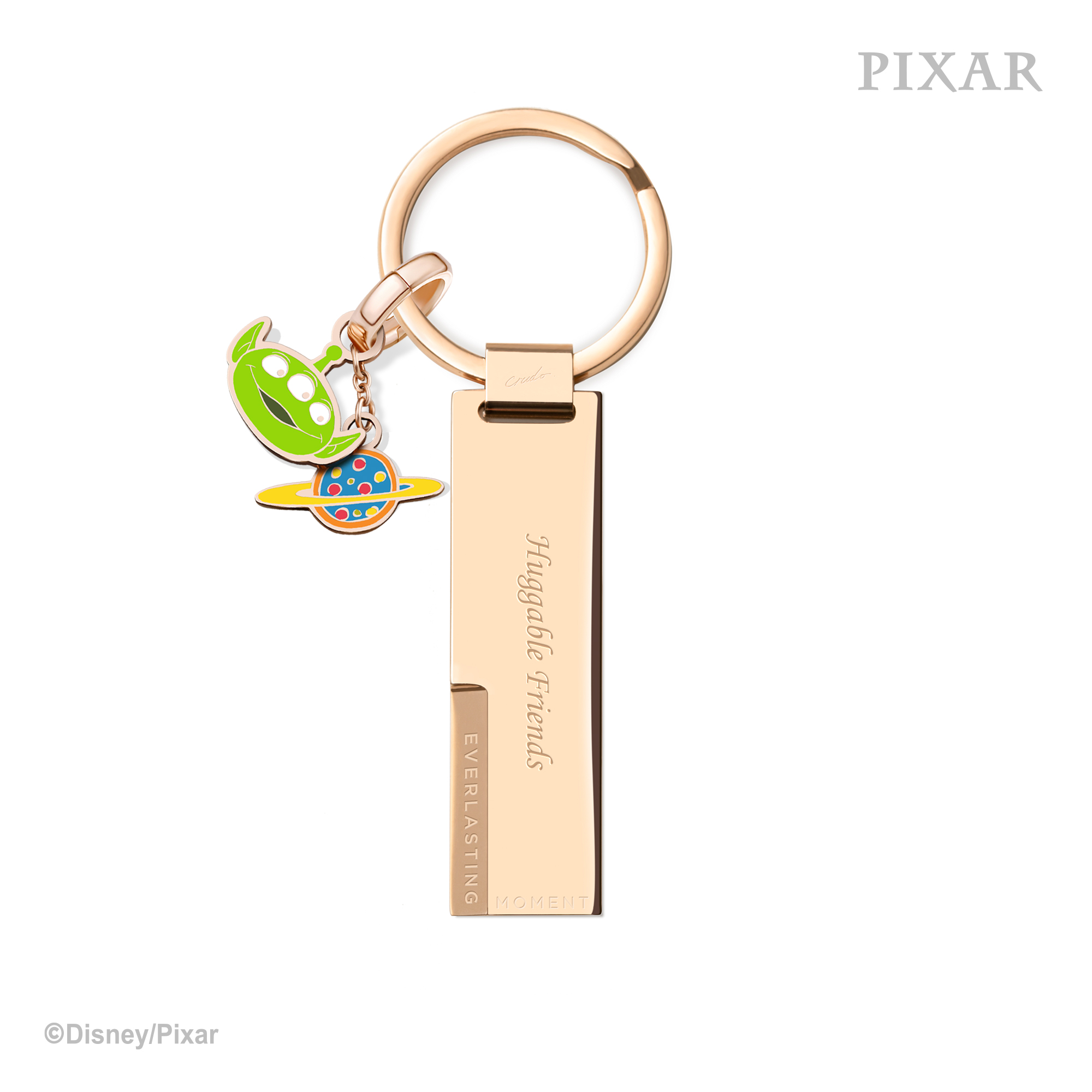 Disney Alien Customized Meta Tag Keychain - Rose Gold