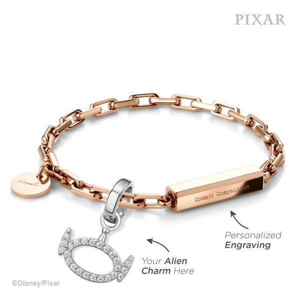 Disney Alien Customized Metal Box Chain Bracelet - Rose Gold
