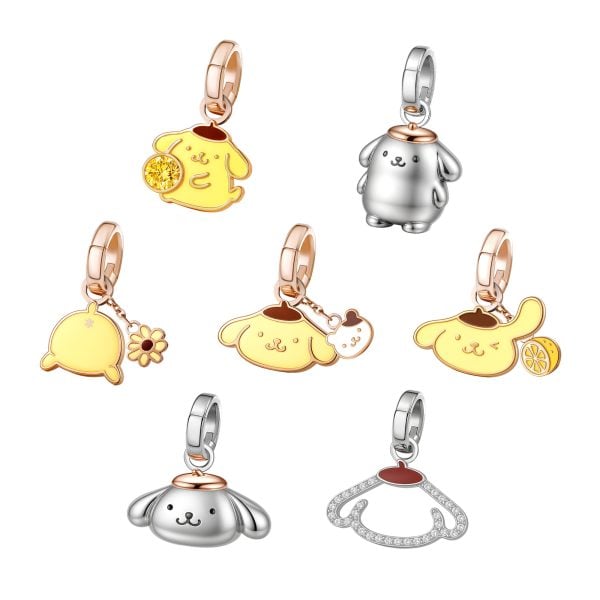 ポムポムプリン 限定版カスタムメイド スチール製タグキーホルダー